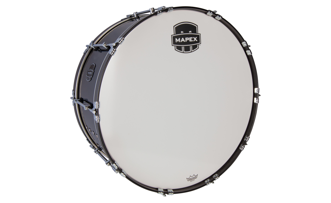 Quantum Mark II Series 32x14\'\' Marching Bass Drum - Dark Black