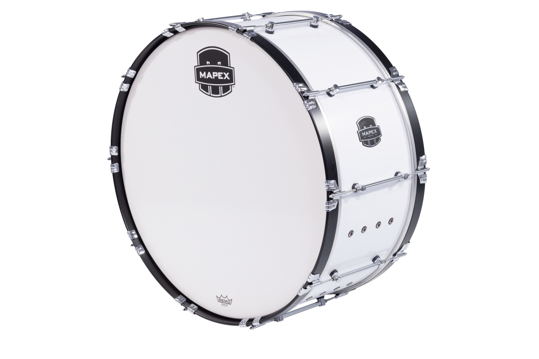 Quantum Mark II Series 32x14\'\' Marching Bass Drum - Snow White