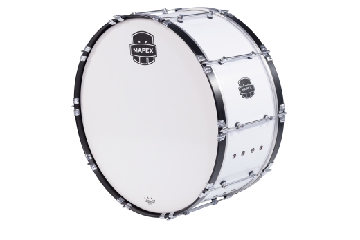 Mapex Marching - Quantum Mark II Series 32x14 Marching Bass Drum - Snow White