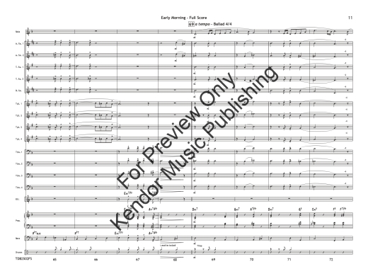 Early Morning - Beach - Jazz Ensemble/Solo Feature Alto Sax/Tenor Sax/Trumpet - Gr. 3