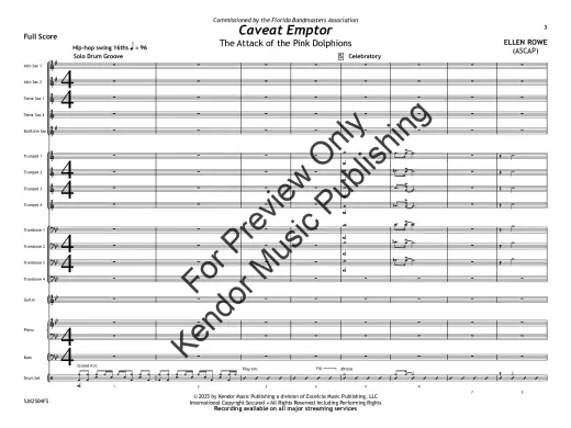Caveat Emptor: The Attack of the Pink Dolphins - Rowe - Jazz Ensemble - Gr. 4