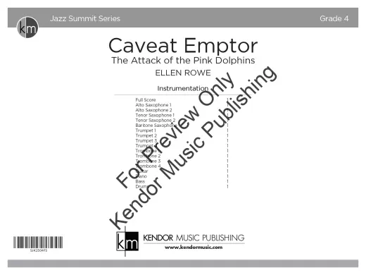 Caveat Emptor: The Attack of the Pink Dolphins - Rowe - Jazz Ensemble - Gr. 4