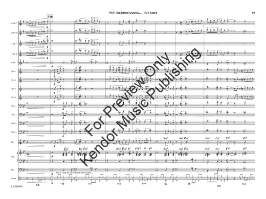 THAT Escalated Quickly... - Skeffington - Jazz Ensemble - Gr. 4