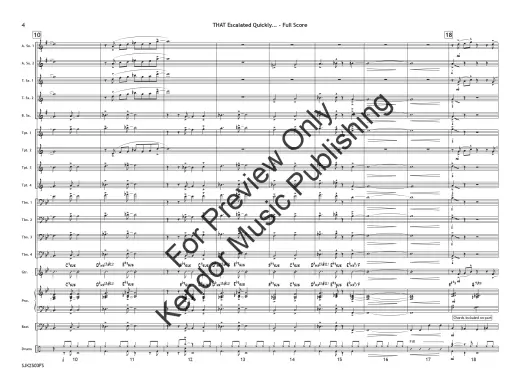 THAT Escalated Quickly... - Skeffington - Jazz Ensemble - Gr. 4