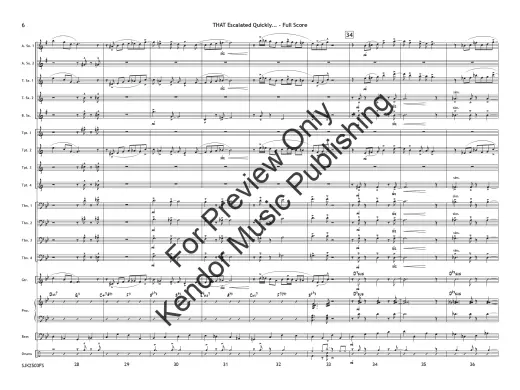 THAT Escalated Quickly... - Skeffington - Jazz Ensemble - Gr. 4