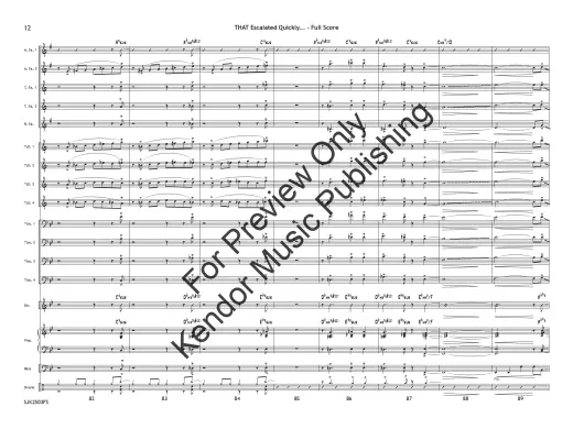 THAT Escalated Quickly... - Skeffington - Jazz Ensemble - Gr. 4