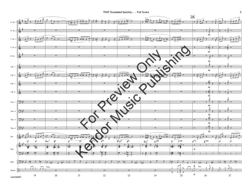 THAT Escalated Quickly... - Skeffington - Jazz Ensemble - Gr. 4