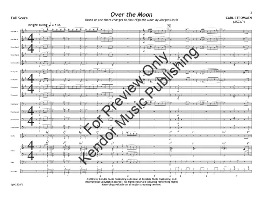 Over the Moon - Lewis/Strommen - Jazz Ensemble - Gr. 1