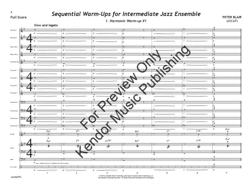 Sequential Warm-ups for Intermediate Jazz Ensemble - Blair - Jazz Ensemble - Gr. 3
