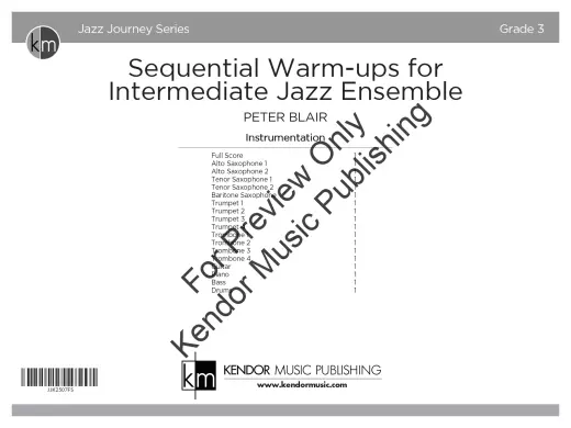 Sequential Warm-ups for Intermediate Jazz Ensemble - Blair - Jazz Ensemble - Gr. 3
