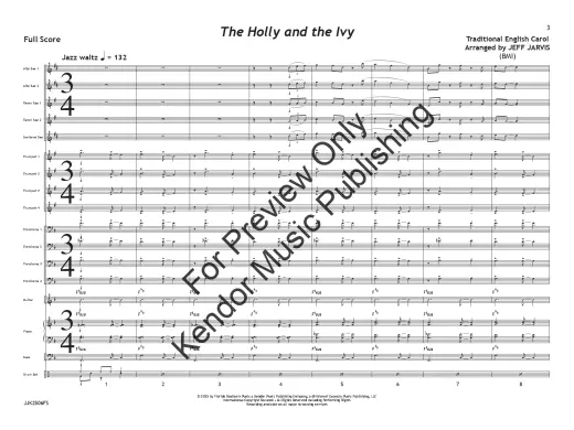 The Holly and the Ivy (Traditional English Carol) - Jarvis - Jazz Ensemble - Gr. 3
