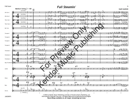 Full Steamin\' - Hanson - Jazz Ensemble - Gr. 3