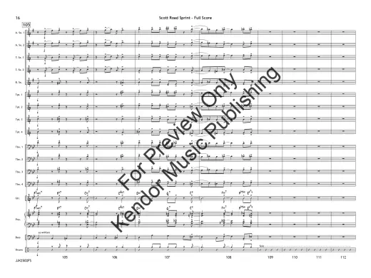 Scott Road Sprint - Skeffington/White - Jazz Ensemble - Gr. 3