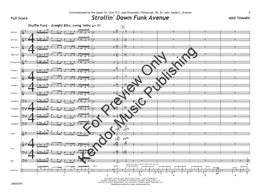 Strollin’ Down Funk Avenue - Tomaro - Jazz Ensemble - Gr. 4