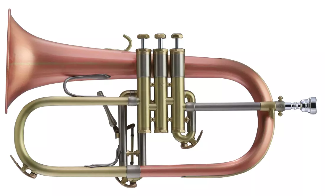 Bb Flugel Horn with Copper Bell - Brushed Lacquer