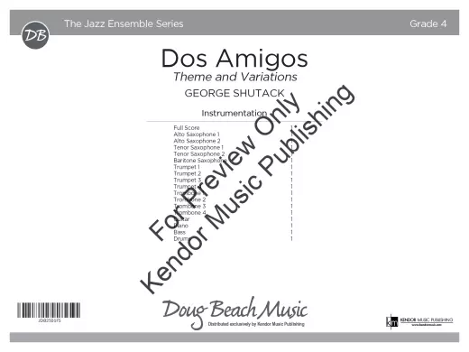 Dos Amigos: Theme and Variations - Shutack - Jazz Ensemble - Gr. 4
