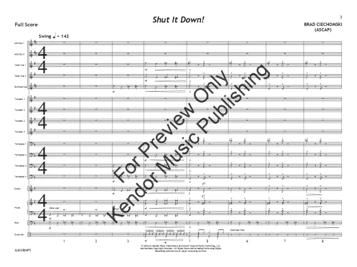 Shut It Down! - Ciechomski - Jazz Ensemble - Gr. 1.5