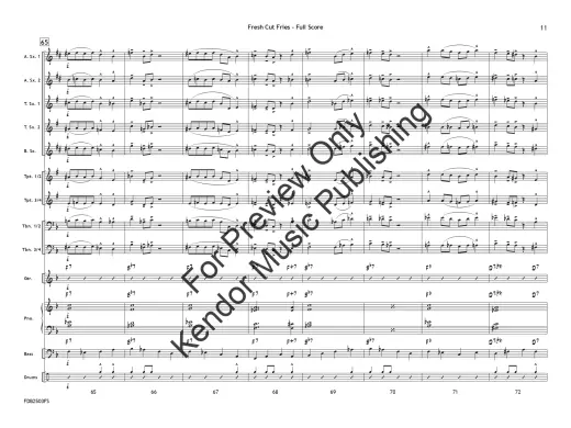 Fresh Cut Fries - Beach/Shutack - Jazz Ensemble - Gr. 1