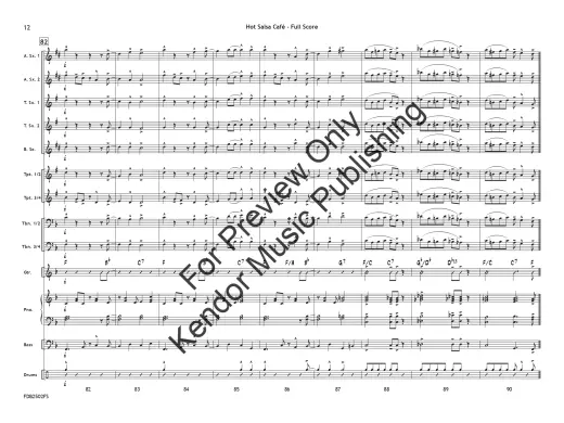 Hot Salsa Cafe - Beach/Shutack - Jazz Ensemble - Gr. 1