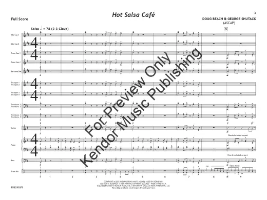 Hot Salsa Cafe - Beach/Shutack - Jazz Ensemble - Gr. 1