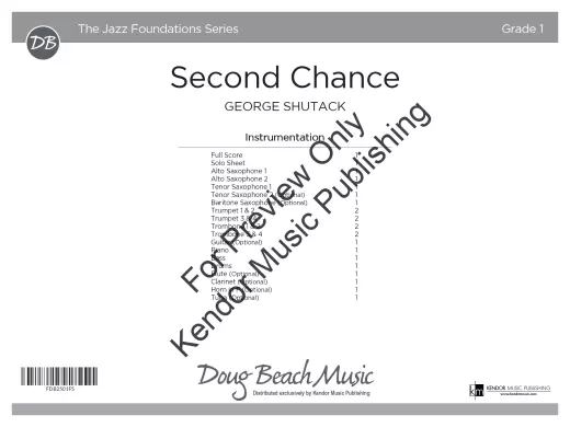Second Chance - Shutack - Jazz Ensemble - Gr. 1