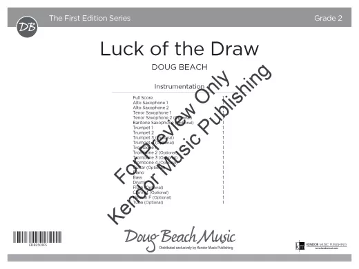 Luck of the Draw - Beach - Jazz Ensemble - Gr. 2