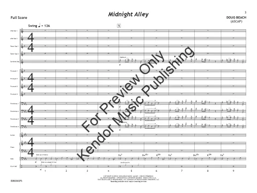 Midnight Alley - Beach - Jazz Ensemble - Gr. 2