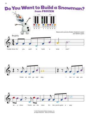 Piano-by-Color: Disney Songs - Piano - Book