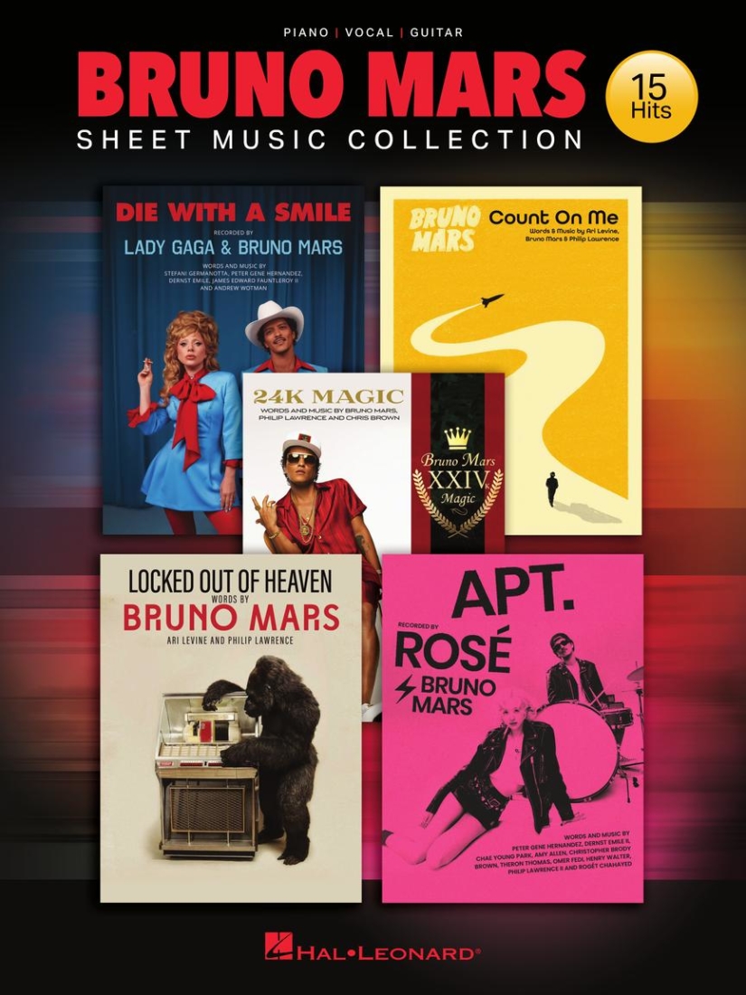 Bruno Mars Sheet Music Collection - Mars - Piano/Vocal/Guitar - Book