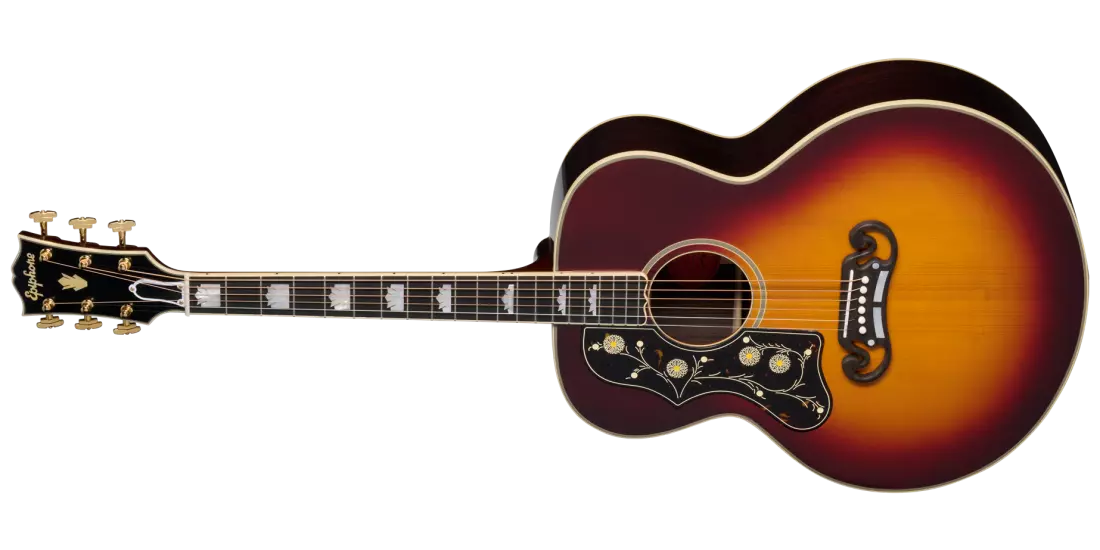 Pre-War SJ-200 Rosewood Reissue Acoustic/Electric Guitar with Hardshell Case - Vintage Sunburst (Left Handed)