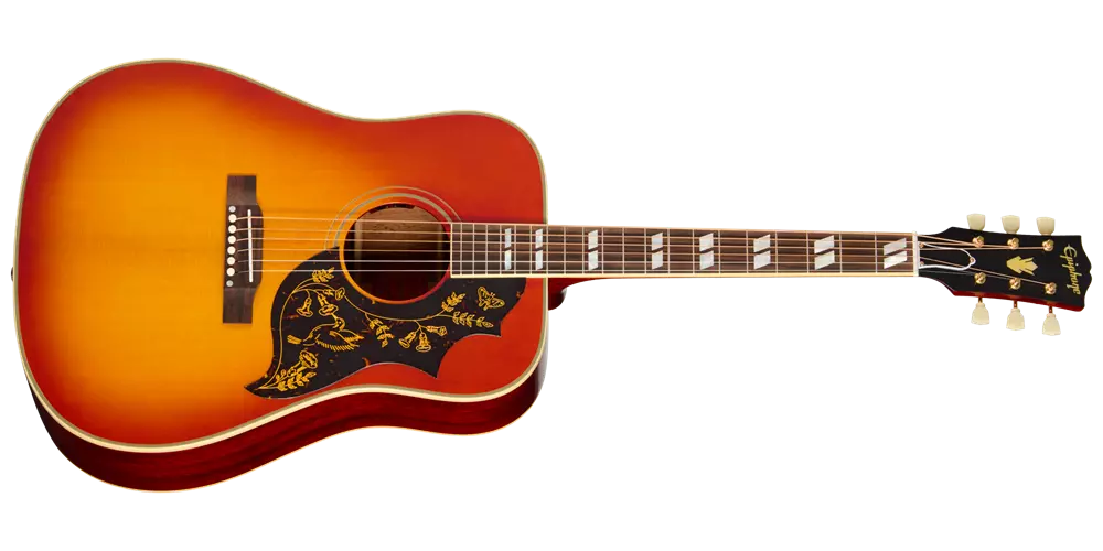 1960 Hummingbird Reissue Acoustic/Electric Guitar with Hardshell Case - Heritage Cherry Sunburst