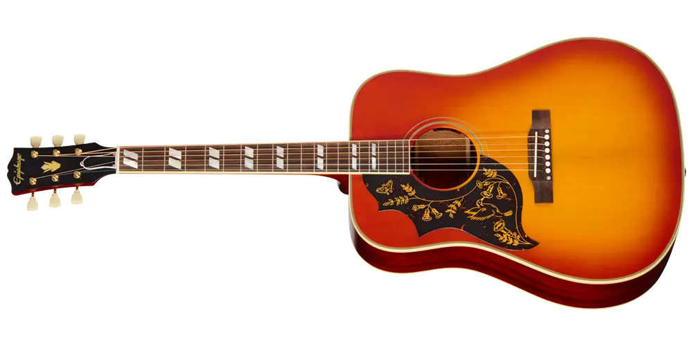 1960 Hummingbird Reissue Acoustic/Electric Guitar with Hardshell Case - Heritage Cherry Sunburst (Left Handed)