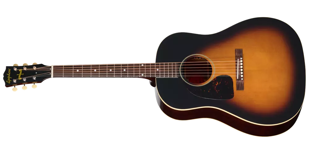 1942 Banner J-45 Reissue Acoustic/Electric Guitar with Hardshell Case - Vintage Sunburst (Left Handed)