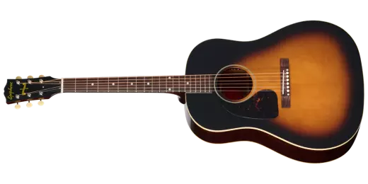 Epiphone - 1942 Banner J-45 Reissue Acoustic/Electric Guitar with Hardshell Case - Vintage Sunburst (Left Handed)