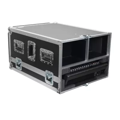 Flight Case for Yamaha DM7 Compact Console with Doghouse compartment and Caster wheels