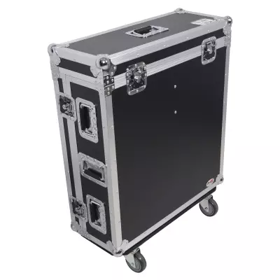 ProX - Flight Case for PreSonus StudioLive 32SX 24 24.4.2 AI Console with Doghouse compartment and Caster wheels