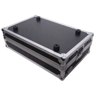 Flight Case For Pioneer DDJ-REV1 DJ Controller with Laptop Shelf - Silver on Black