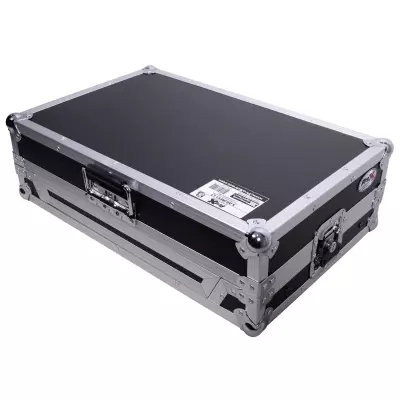ProX - Flight Case For Pioneer DDJ-REV1 DJ Controller with Laptop Shelf - Silver on Black