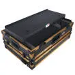 Flight Case For RANE ONE DJ Controller with 1U Rack and Wheels - Gold On Black