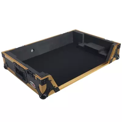 Flight Case For RANE ONE DJ Controller with 1U Rack and Wheels - Gold On Black