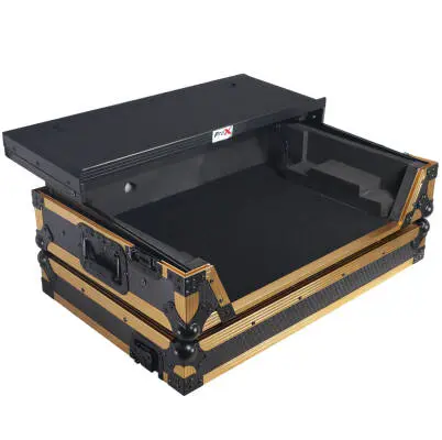 Flight Case For RANE ONE DJ Controller with 1U Rack and Wheels - Gold On Black