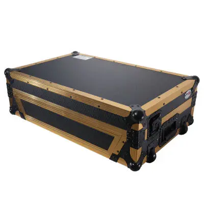 Flight Case For RANE ONE DJ Controller with 1U Rack and Wheels - Gold On Black