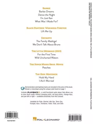 Songs from Barbie, The Little Mermaid, The Super Mario Bros. Movie, and More Top Movies - Cello Play-Along - Book/Audio Online