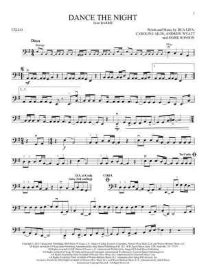 Songs from Barbie, The Little Mermaid, The Super Mario Bros. Movie, and More Top Movies - Cello Play-Along - Book/Audio Online