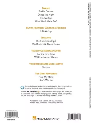 Songs from Barbie, The Little Mermaid, The Super Mario Bros. Movie, and More Top Movies - Viola Play-Along - Book/Audio Online