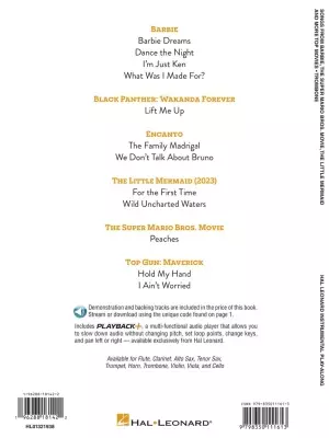 Songs from Barbie, The Little Mermaid, The Super Mario Bros. Movie, and More Top Movies - Trombone Play-Along - Book/Audio Online