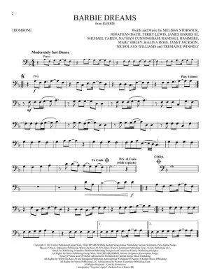 Songs from Barbie, The Little Mermaid, The Super Mario Bros. Movie, and More Top Movies - Trombone Play-Along - Book/Audio Online