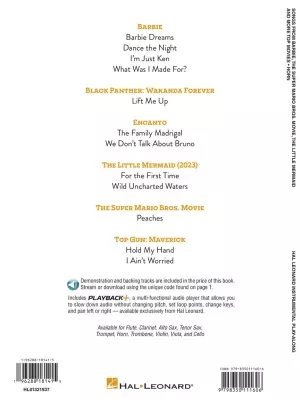 Songs from Barbie, The Little Mermaid, The Super Mario Bros. Movie, and More Top Movies - Horn Play-Along - Book/Audio Online