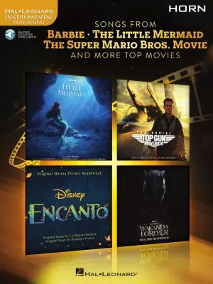 Hal Leonard - Songs from Barbie, The Little Mermaid, The Super Mario Bros. Movie, and More Top Movies - Horn Play-Along - Book/Audio Online