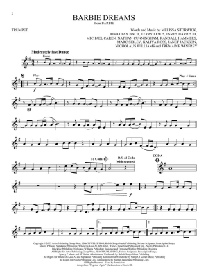 Songs from Barbie, The Little Mermaid, The Super Mario Bros. Movie, and More Top Movies - Trumpet Play-Along - Book/Audio Online